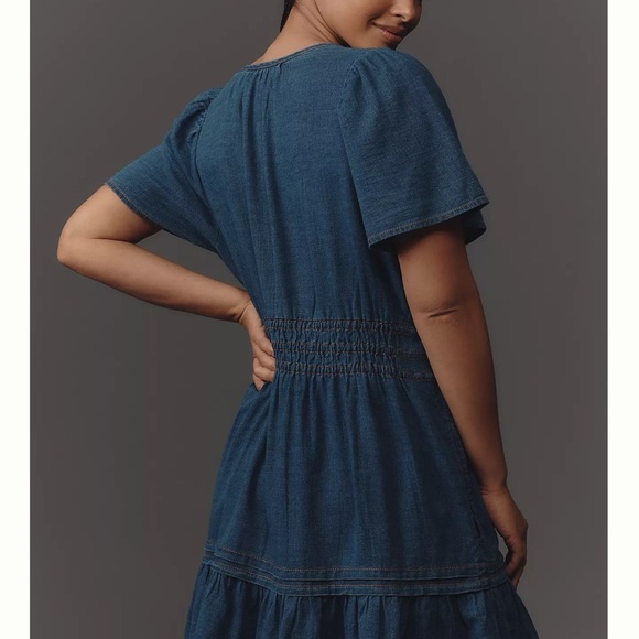 Anthropologie Indigo Denim Dress - Picture 3 of 11